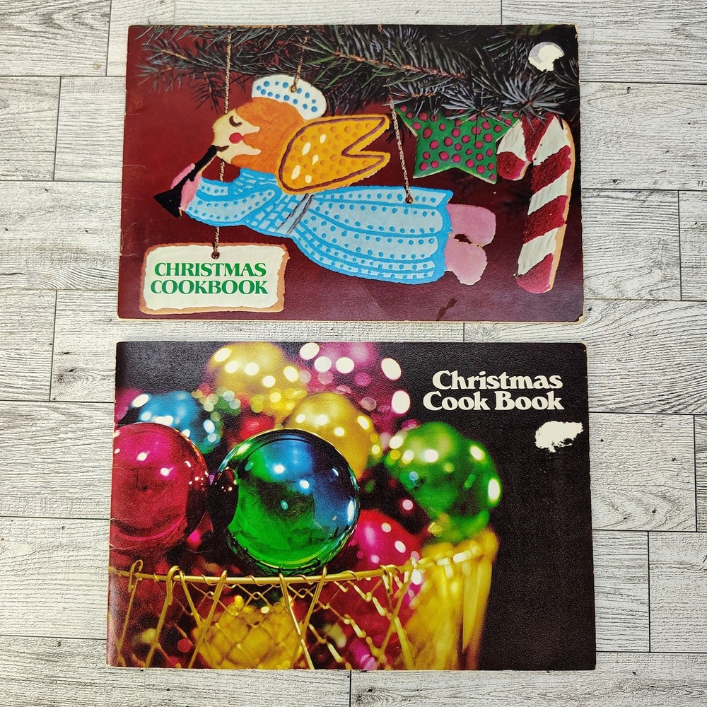 Christmas Cookbook Wisconsin Public Service Lot of 2 Holiday Baking Recipe 1960s
